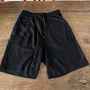 Black Casual Drawstring Shorts